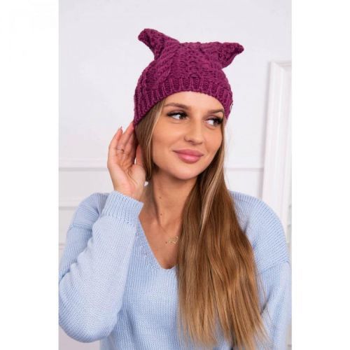 Cap with fleece Rabbid K237 dark purple