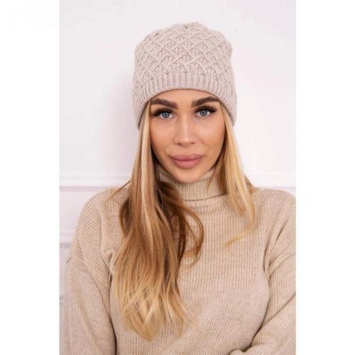 Cap with fleece Kratka K204 beige
