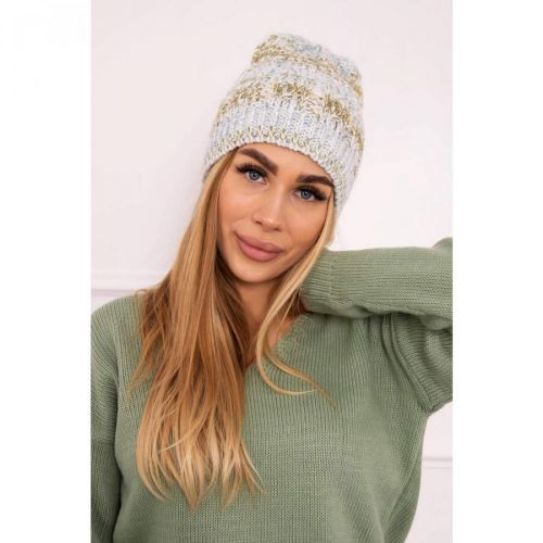 Cap with fleece Melisa K241 mint+olive