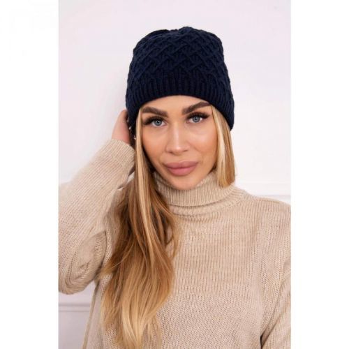Cap with fleece Kratka K204 navy blue