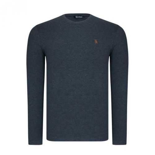 T8588 DEWBERRY BIKE COLLAR MEN'S SWEATSHIRT-FLAT ANTHRACIC