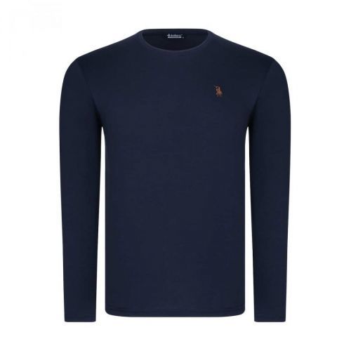 T8588 DEWBERRY BIKE COLLAR MEN'S SWEATSHIRT-FLAT LACİVERT
