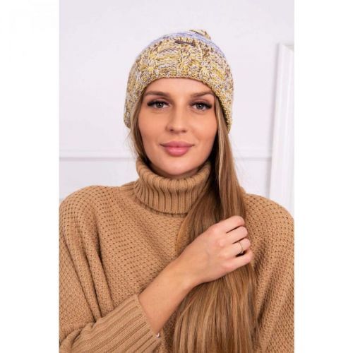 Cap with fleece Pola K267 purple+yellow