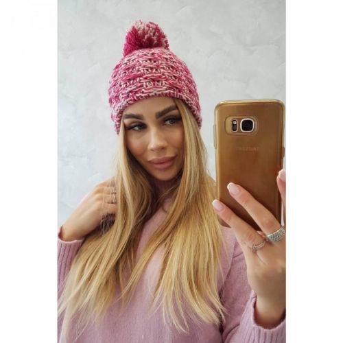 Cap with fleece Fiona K275 fuchsia + powdered pink
