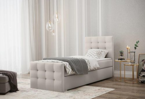 Expedo Čalúnená posteľ boxspring MARTYN, 100x200, cosmic 10, pravá