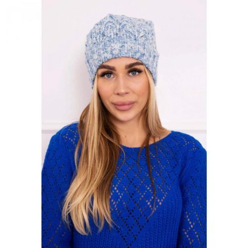 Cap with fleece Roksana K209 blue