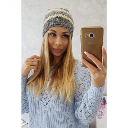 Cap with fleece Patrycja K254 yellow + black