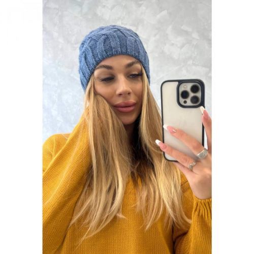 Cap with fleece Agnieszka K239 jeans