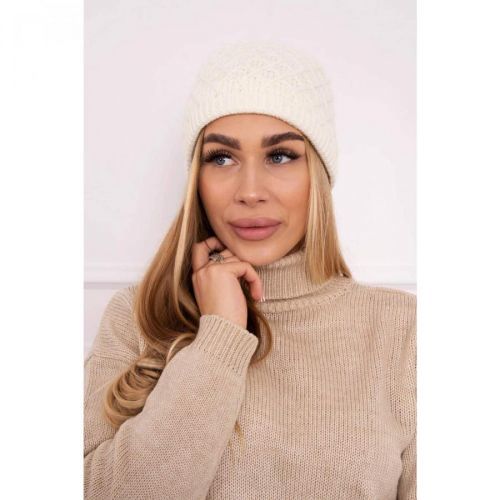Cap with fleece Kratka K204 ecru