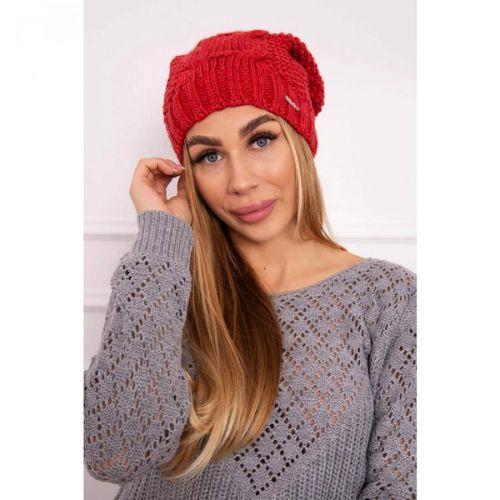 Cap with fleece Justyna K253 raspberry