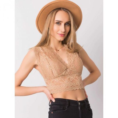 OCH BELLA Beige lace top