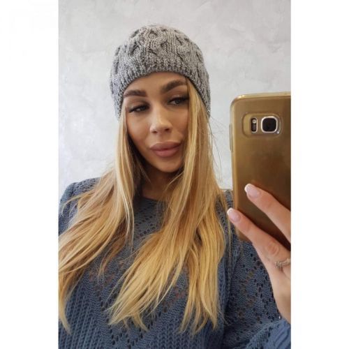 Cap with fleece Teresa K285 dark grey