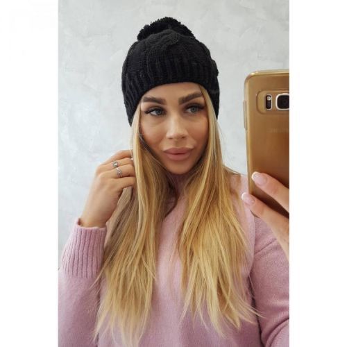 Cap with fleece Stefania K278 black