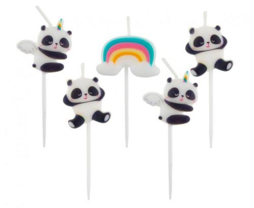 Godan Tortové sviečky - Panda 5 ks