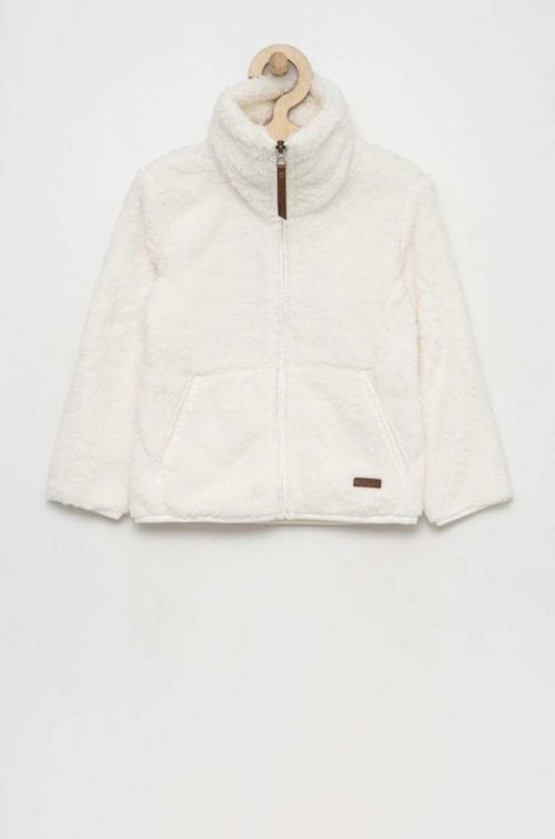 Detská mikina Protest biela farba, jednofarebná