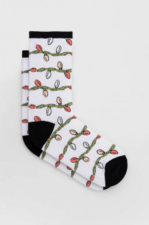 Ponožky Vans dámske, biela farba