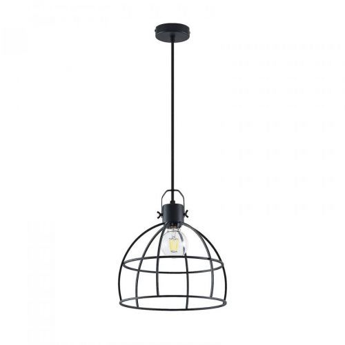 Lindby Flintos závesná lampa, 1-plameňová, čierna