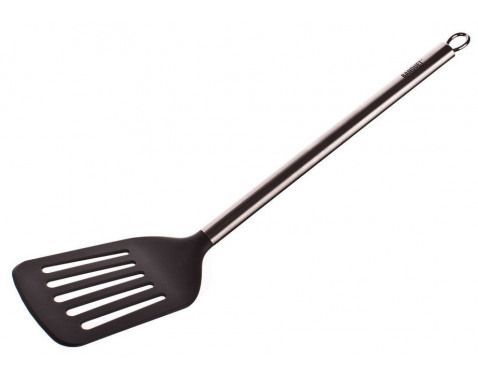 Kuchynská obracačka s otvormi Akcent 33 cm, čierna%