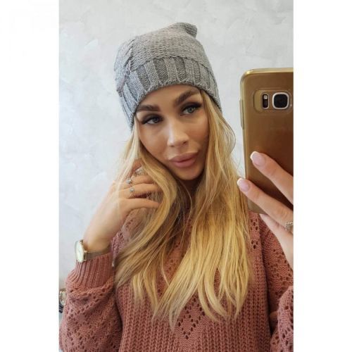 Cap with fleece Ula K271 gray