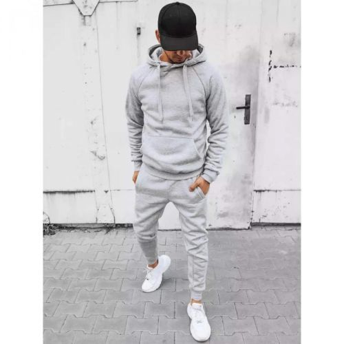 Light gray men's tracksuit Dstreet AX0625