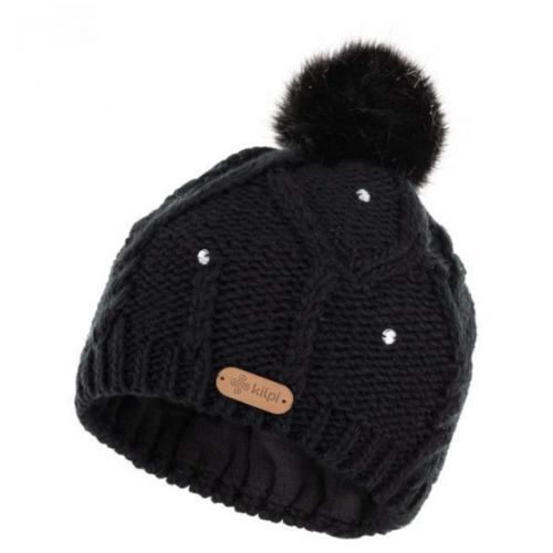 Women's fashion hat with pom pom Kilpi LADY-W black