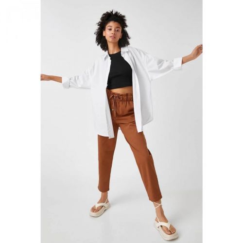 Koton Women's Light Brown Trousers