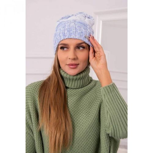 Cap with fleece Dolores K303 blue+white+jeans