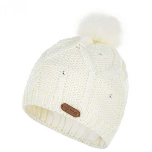 Women's fashion hat with pompom Kilpi LADY-W white