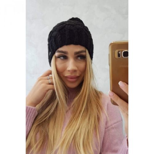 Cap with fleece Waleria K307 black