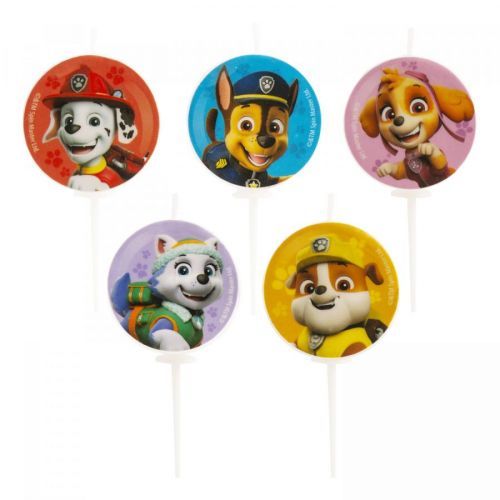 Dekora Tortové sviečky - Paw Patrol Ø 3 cm 5 ks
