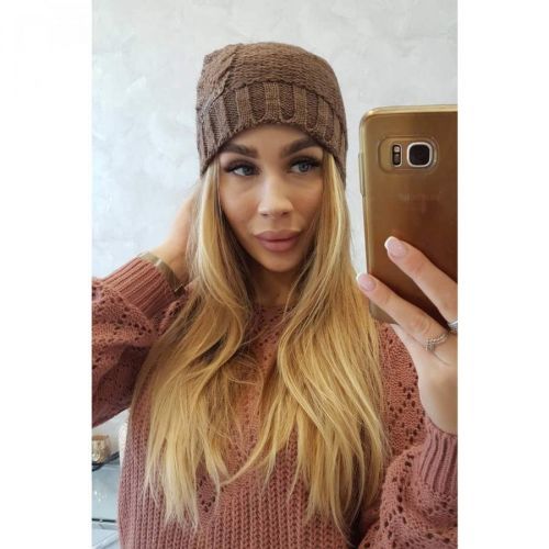 Cap with fleece Ula K271 cappuccino