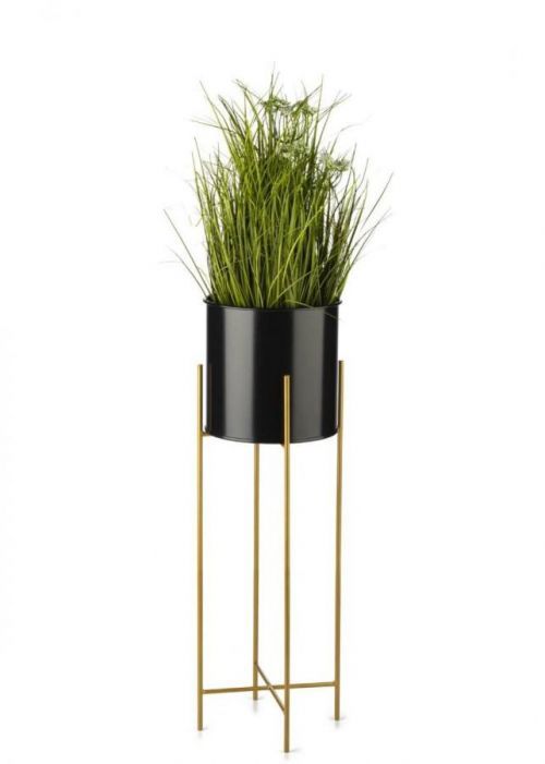 Stojací květináč GOLDEN 75 cm černý