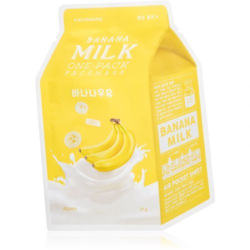 A'pieu One-Pack Milk Mask Banana vyživujúca plátienková maska 21 ml