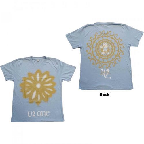 U2 tričko Glastonbury 2011 Smell the Flowers Modrá M