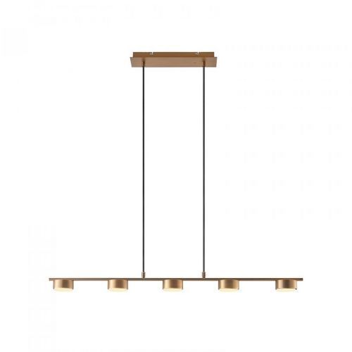 Lindby Kaylou závesné LED svietidlo, 5-pl., bronz