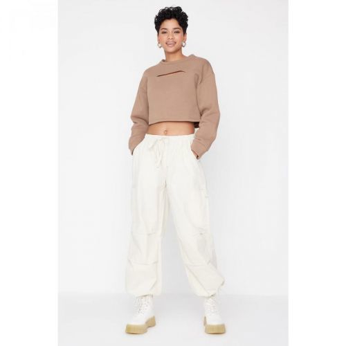 Trendyol Beige Pocket Detailed Normal Waist Parachute Jogger Jeans