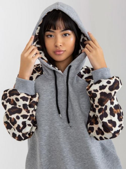 Gray sweatshirt with print on the sleeves from Michael