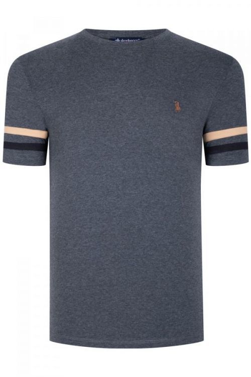 T8589 DEWBERRY MENS T-SHIRT-CLEAR ANTHRACITE