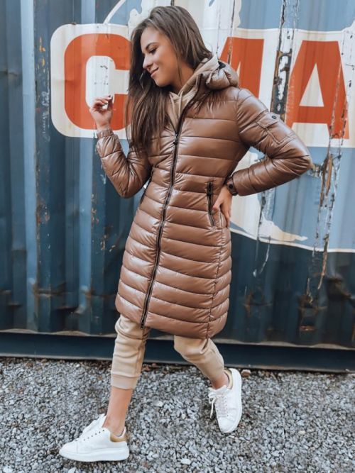 Women's jacket / coat LESSI camel Dstreet TY3354