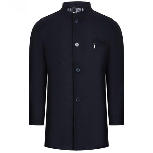 PLT8367 DEWBERRY MEN'S COAT-LIGHT STRAIGHT BLACK