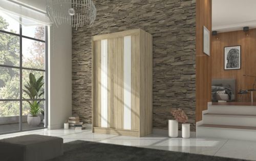Expedo Šatní skříň KARENA, 120x215x61, sonoma/biela