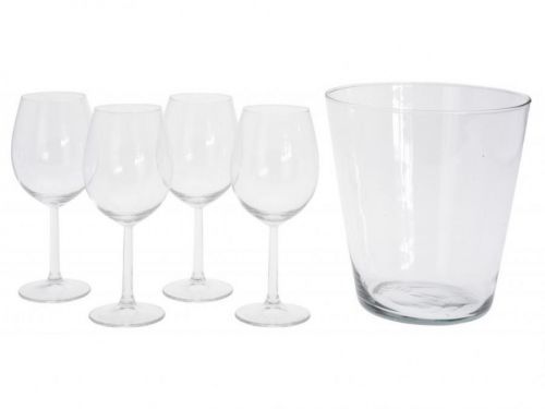 MAKRO - Kalich víno 4ks+nádoba na ľad