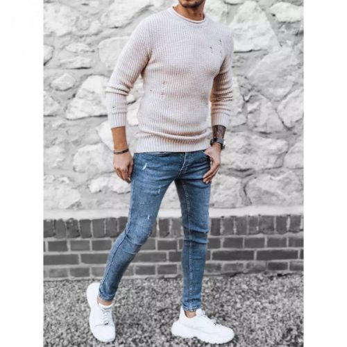 Men's beige sweater Dstreet WX1992