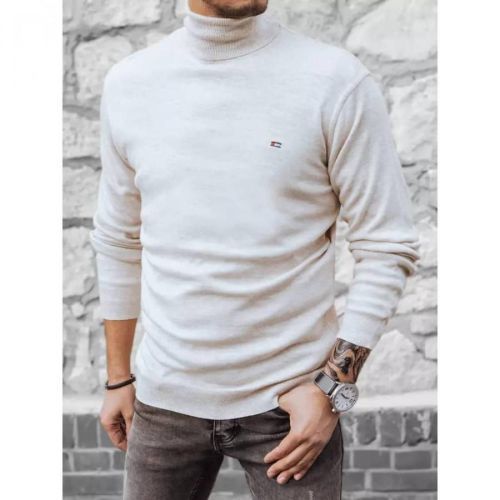 Men's beige sweater Dstreet WX2016