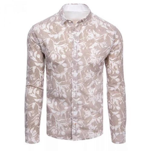 Dstreet DX2265 men's brown shirt