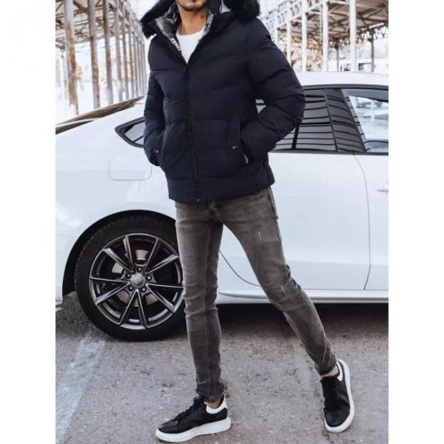 Dstreet TX4288 navy blue quilted men's winter jacket