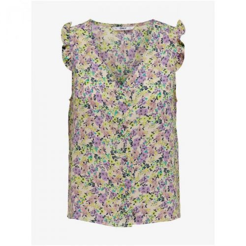 Purple-yellow flowered blouse ONLY Gerda - Women