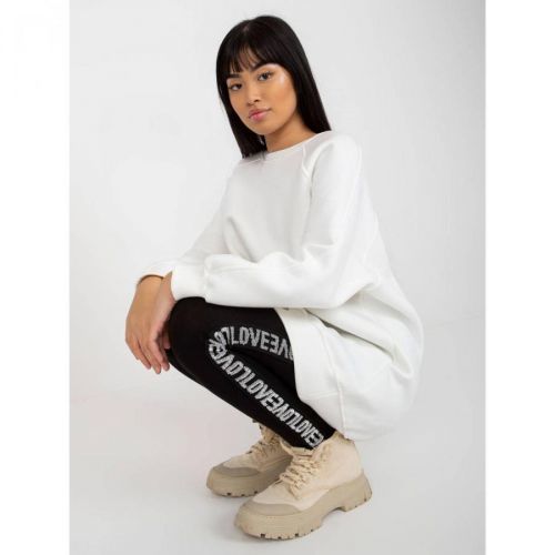 Ecru basic sweatshirt without a hood Remy