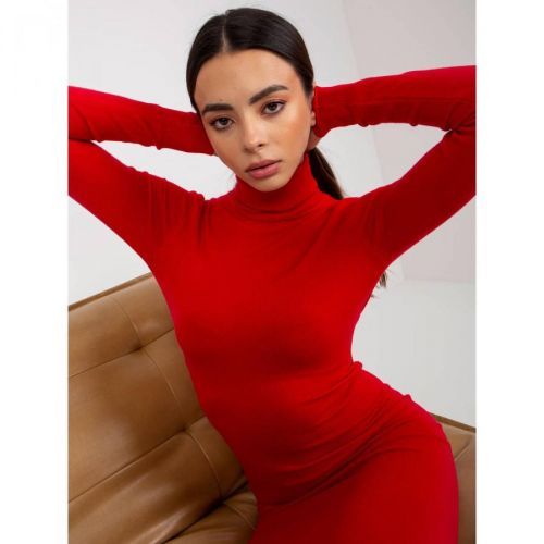 Women's red fitted dress