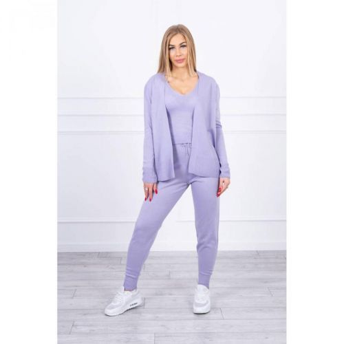 3-piece sweater set purple